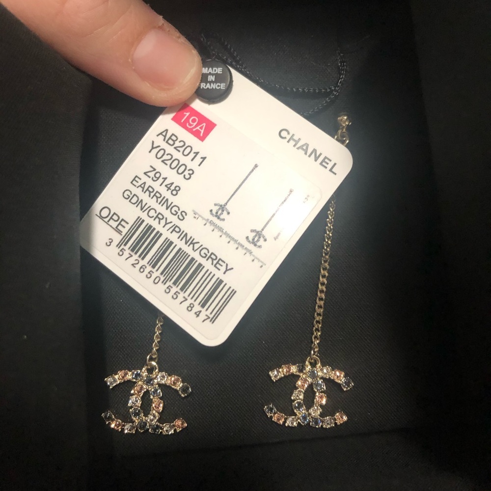 CHANEL CC DANGLE EARRINGS